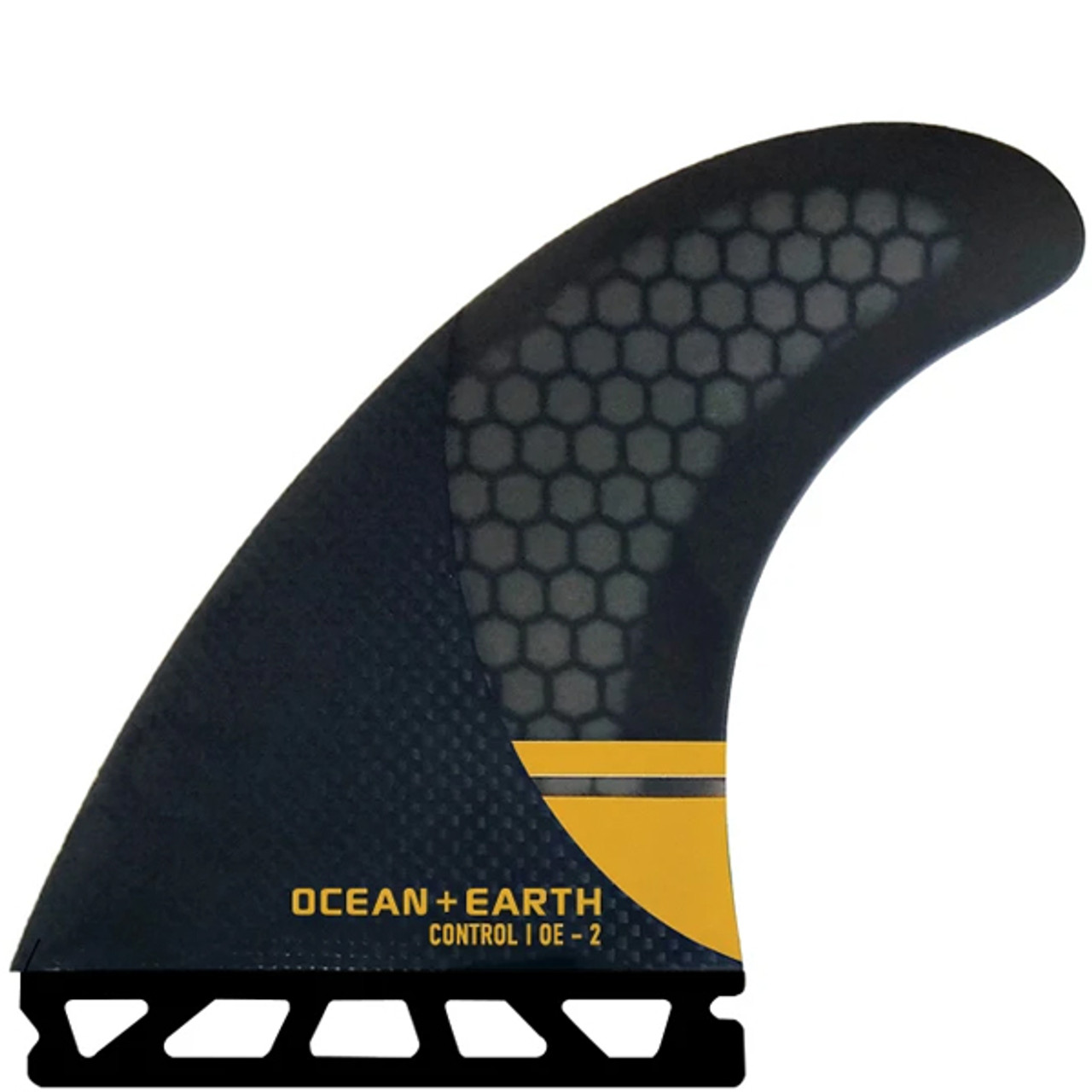 Ocean and Earth | Control Surfboard Fins | Single Tab | Thruster 3 Fin Set  | | All Rounder Template