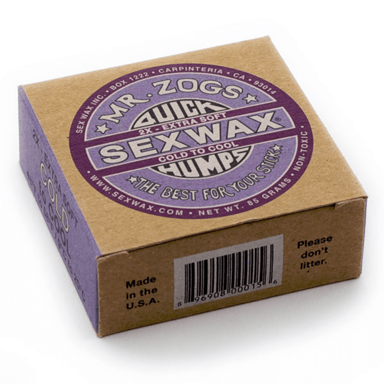 Purple Cold To Cool Water Quick Humps Wax 85g Sex Wax Surfboard Wax Surf Shops Australia