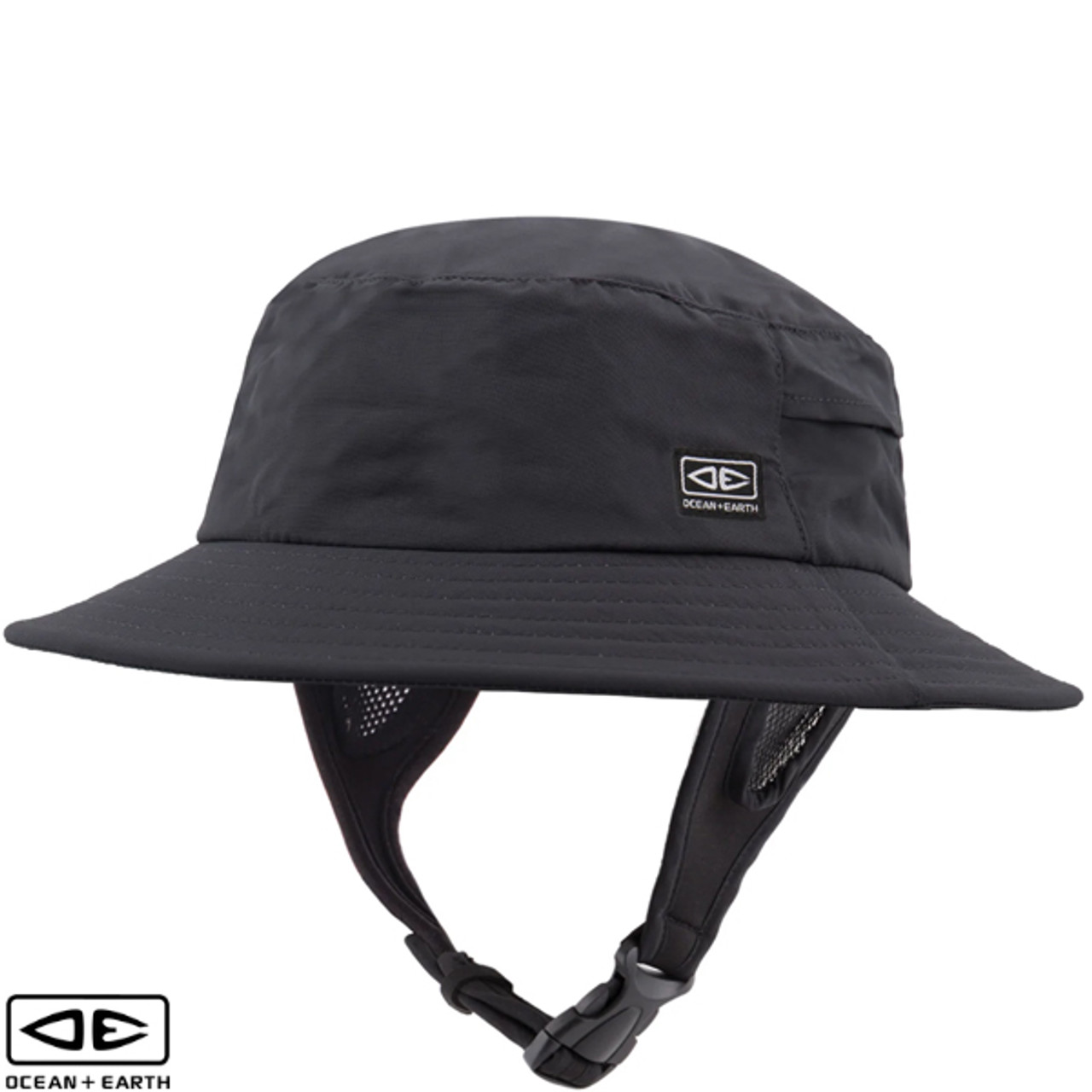Bingin Soft Peak Surf Hat | Dark | Sun Protection | Ocean and Earth |  Surfing Hat With Chin Strap