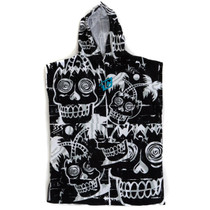 Youth Hooded Towel Poncho | Black/ White | Groms | Kids | Creatures of Leisure Youth Hooded Towel Poncho | Black/ White | Groms | Kids | Creatures of Leisure