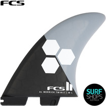 FCSII AM Al Merrick Twin + Stabilizer 3 Fin Set | Performance Core | Drivey + Pivot. Tight Radius Turns