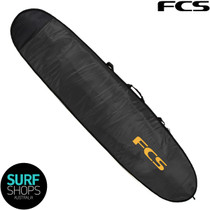 FCSII Classic Longboard Cover | Malibu Day Surfboard Cover | Black/Mango | FCS Surf Board Bag | Day Trip Light to Medium Protection FCSII Classic Longboard Cover | Malibu Day Surfboard Cover | Black/Mango | FCS Surf Board Bag | Day Trip Light to Medium Protection
