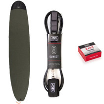 Entry Level Surfboard Longboard Package | Multiple Colours / Sizes | Ocean and Earth