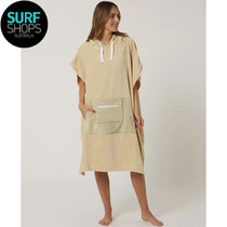 Ladies Beige Hooded Beach Towel Surf Poncho | Womens | Ocean and Earth