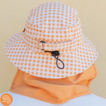 Plow Surf Co. | Orange Gingham | Plow Surf Hat | Surfing Hat | Beach + Water Activity Headwear |  Plow Surf Co. | Orange Gingham | Plow Surf Hat | Surfing Hat | Beach + Water Activity Headwear |