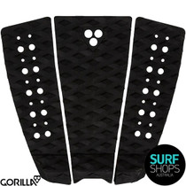 Gorilla Grip | Phat Three | Black | Wide Tail Pad | Surfboard Deck Grip | Traction Pad