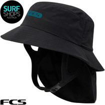 FCS | Bucket Surf Hat | Surfing Hat With Adjustable Under Chin Strap | Teal Logo FCS | Bucket Surf Hat | Surfing Hat With Adjustable Under Chin Strap | Teal Logo