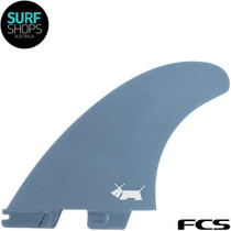 FCSII Skindog Slate Side Byte (2) Fin Set | Side Bites | Performance Core | Longboard or Quad Rear Fin Setup