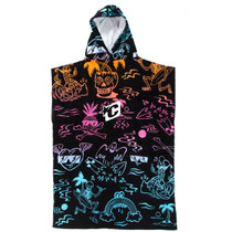 Youth Hooded Towel Poncho | Black Artwork | Groms | Kids | Creatures of Leisure Youth Hooded Towel Poncho | Black Artwork | Groms | Kids | Creatures of Leisure