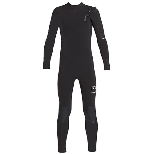 Youth Infiniti Comp X Steamer 4:3mm | Chest Zip | XCEL | Black | Kids | Groms | Junior | Surfing Wetsuit