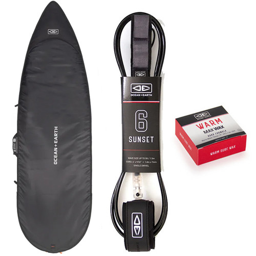 Basic Shortboard Package | Multiple Colours / Sizes | Cover Leash Wax