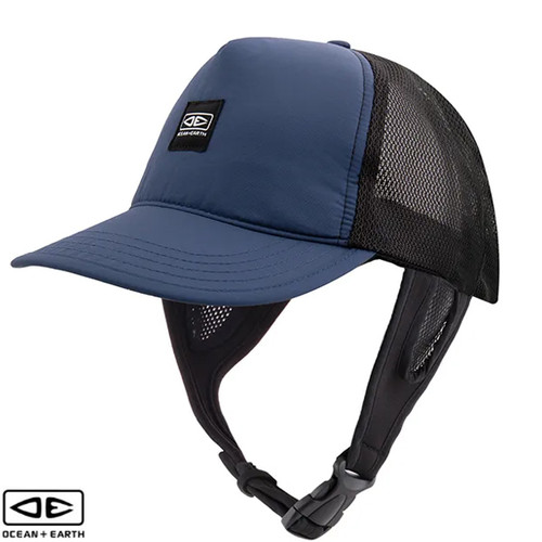 Ocean and Earth | Kuta Surf Cap | Navy | Surfing Hat With Adjustable Chin Strap | One Size Fits Most