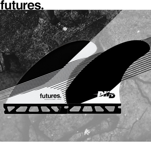 futuresフィン　DHD HONEYCOMB MIDIUM DHD Honeycomb Size Large White Black - FUTURES FINS