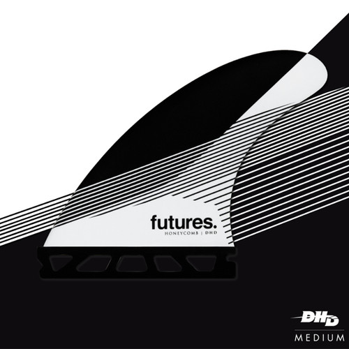 DHD Medium Futures Fins | Thruster Fin Set | Honeycomb