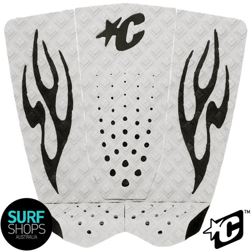 Copy of Creatures of Leisure | Griffin Colapinto Lite Tail Pad | Bone Black Flames | Surfing Deck Grip | Surf board Traction Pad Copy of Creatures of Leisure | Griffin Colapinto Lite Tail Pad | Bone Black Flames | Surfing Deck Grip | Surf board Traction Pad