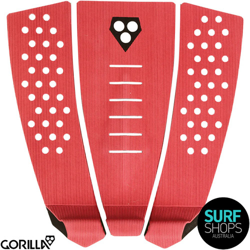 Gorilla Grip | Skinny 3 Red | Tail Pad | Surfboard Deck Grip | Ultra Thin Traction Pad