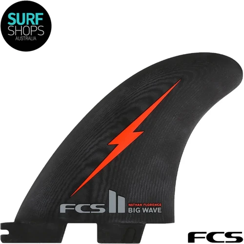 FCSII | Nathan Florence Big Wave Thruster Fin Set | 3 Fin Set | Unique Low Drag Design