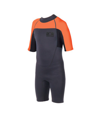 Ocean and Earth Youth Free-Flex Springsuit 2mm | Back Zip | Black/Orange | Boys | Junior | Grom | Wetsuit