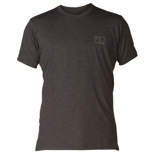 Ventx Robert Short Sleeve Surf Tee | Loose Fit Rashie | Rash Vest | Heathered Charcoal