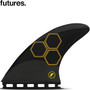 Futures Fins | AM2 Large | Tri-Quad 5 Fin Set | TechFlex | Al Merrick Template | Rider Weight 80kg+