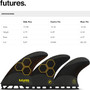 Futures Fins | AM2 Large | Tri-Quad 5 Fin Set | TechFlex | Al Merrick Template | Rider Weight 80kg+