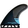 Ocean and Earth | Control Surfboard Fins | Single Tab | Thruster 3 Fin Set |  | All Rounder Template