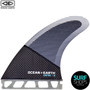 Ocean and Earth | Control Surfboard Fins | Single Tab | Thruster 3 Fin Set |  | All Rounder Template