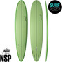 NSP Surfboards | Longboard Pro-9 | HDT Elements Epoxy Core | 4 + 1 Fin Setup | Intermediate To Expert Performance Longboard | Malibu