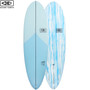 7'0" Happy Hour Surfboard | Ocean and Earth | Epoxy Softboard | Mid-Length | Full Nose and Pulled in Pin - Supreme Funboard