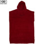 Ocean and Earth | Priority Lightweight Mens Hooded Towel Poncho | Blood Red | Guys Surf Poncho