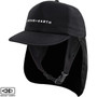 Bingin Strap Back Surf Cap| Black | Sun Protection | Ocean and Earth | Surfing Hat With Clip and Flap