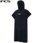 FCS | Men's Hooded Towel Poncho | Black | Surf Beach Towel Hoodie | 
