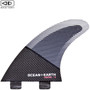 Ocean and Earth | OE-2 Control Surfboard Fins | Thruster 3 Fin Set | Twin Tab | All Rounder