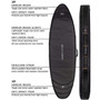 Ocean and Earth | HYPA 5 Board Wheel Fish/Shortboard Surfboard Cover | Padded Board Bag | 5 Surfboard Carry Bag | Surf Travel