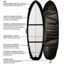 Ocean and Earth | HYPA 5 Board Coffin Fish/Shortboard Surfboard Cover | Padded Board Bag | 5 Surfboard Carry Bag | Surf Travel