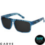 Carve | Vendetta | Sunglasses | Adult | Gloss Translucent Blue Swirl | Grey Polarised Lens | Eye Wear | Sunnies