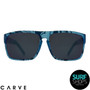 Carve | Vendetta | Sunglasses | Adult | Gloss Translucent Blue Swirl | Grey Polarised Lens | Eye Wear | Sunnies