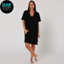 Ocean and Earth | Dull Black V Neck |  Ladies Poncho | Hooded Towel Poncho | Lightweight  Ocean and Earth | Dull Black V Neck |  Ladies Poncho | Hooded Towel Poncho | Lightweight