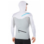 Storm Snug Fit Long Sleeve Hooded UV  Padded Rashguard | White