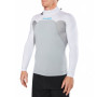 Storm Snug Fit Long Sleeve Hooded UV  Padded Rashguard | White