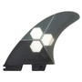 FCSII AM Charcoal Series | Thruster Fin Set | Performance Core | Smaller Centre Fin