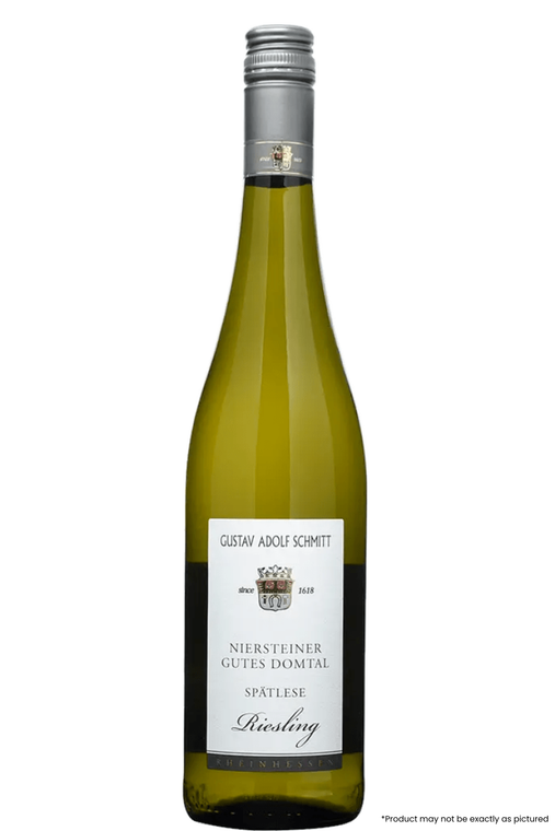Type: White Wine

Varietal: Riesling

Region: Rheinhessen

Country: Germany

Size: 750ml

ABV: 9.5%

Notes: A medium bodied, clean and rich white wine with intense floral aromas. Lightly-sweet and well balanced with bright acidity. A perfect match for rich dishes, spicy cuisine and pungent blue cheese.