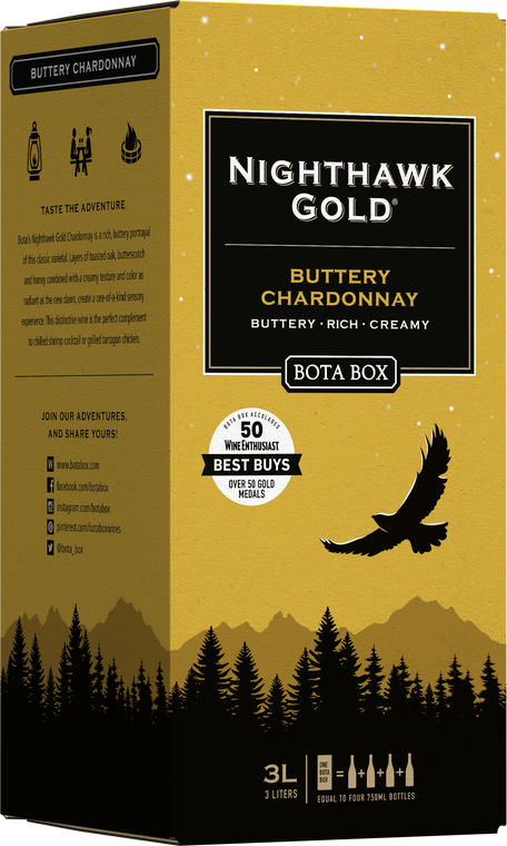 Bota Box Nighthawk Gold Buttery Chardonnay 3L