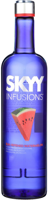 Type: Flavored Vodka, Infused Vodka
Country: USA
Size: 750mL
ABV: 35%
Notes: Skyy Vodka Infusions Watermelon is crafted in the USA and boasts a juicy watermelon flavor. The vodka undergoes a four-column distillation and triple filtration process for purity. Its watermelon infusion makes it a go-to choice for summer cocktails or refreshing mixed drinks. It carries an ABV of 35%, slightly less than typical vodkas, lending itself to easier sipping.