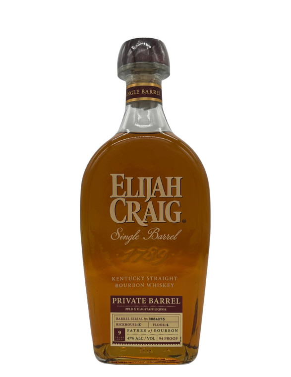 Elijah Craig Single Barrel PPLDxFlag 9YR Bourbon 750mL