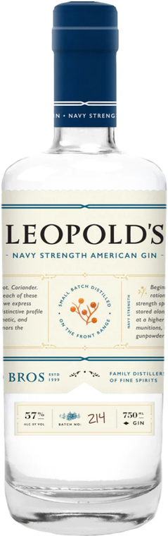 Leopold Bros Navy Strength Gin 750ml