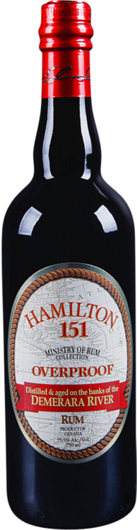 Hamilton Demerara Overproof Rum 151 Proof 750ml