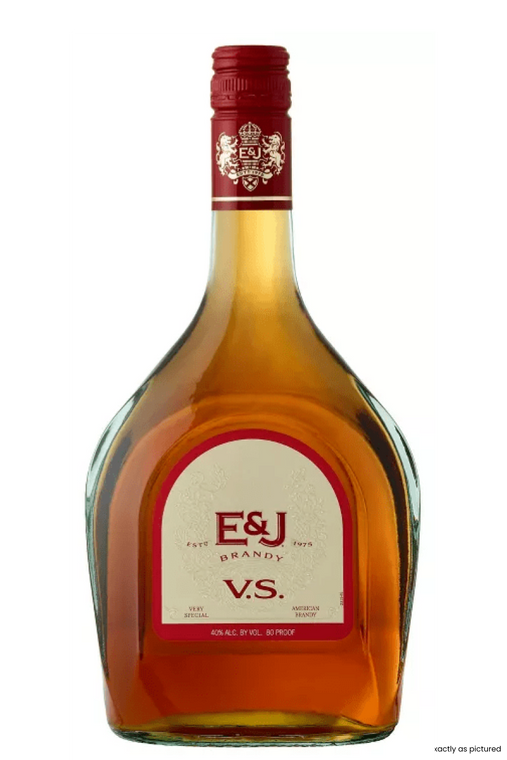 Type: Brandy
Region: California
Country: USA
Size: 750ml
ABV: 40%
Notes: E&J Brandy is America’s most awarded brandy. Layers of apple and toasted oak with hints of vanilla and spice round out the flavor and linger in the aftertaste. E&J VS brandy is smooth enough to drink straight or in a variety of mixed drinks. If you are looking for simple cocktails, this brandy mixes perfectly with ginger ale, club soda or cola. Our experience of making brandy since 1938 has allowed us to perfect our craft and bring the best brandy to market.