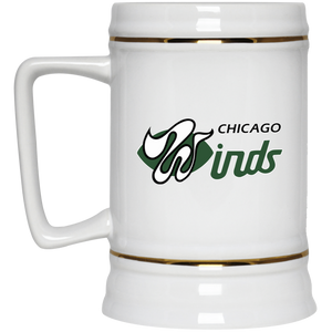 Chicago Winds Beer Stein 22 oz. White Ceramic WFL Football Team Chicago Winds Beer Stein 22 oz. White Ceramic WFL Football Team
