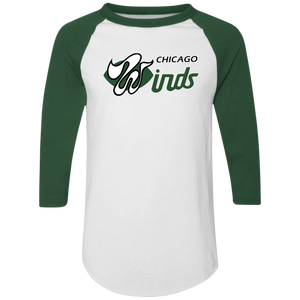 Chicago Winds Raglan Shirt Colorblock WFL Football Team color White/Dark Green Chicago Winds Raglan Shirt Colorblock WFL Football Team color White/Dark Green